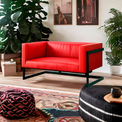 Диван Andrian Black & Red