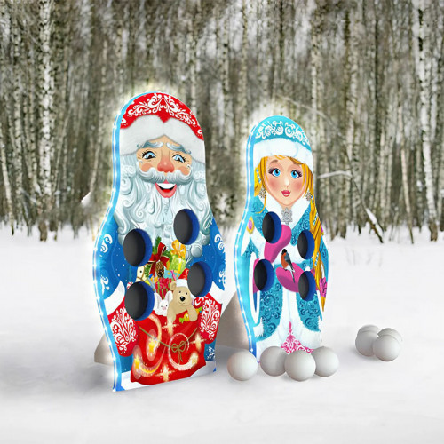 Новогодний тир снежковый
