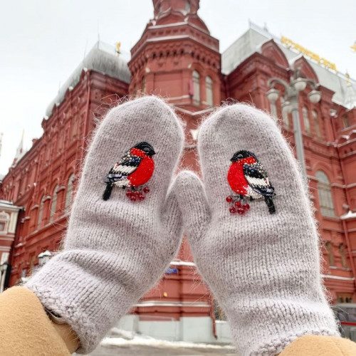 МК Новогодний декор варежек
