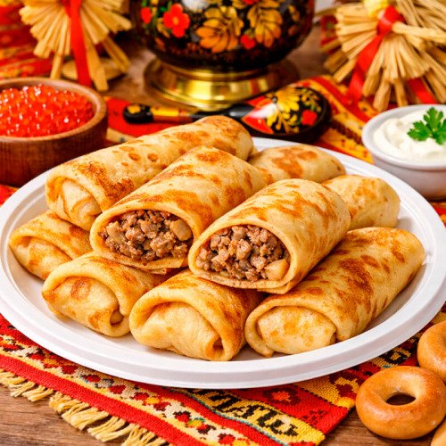 Закажите блины с мясом с доставкой на мероприятие