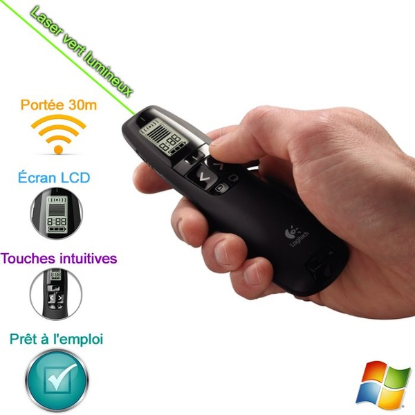 Указка Logitech Wireless Presenter R400